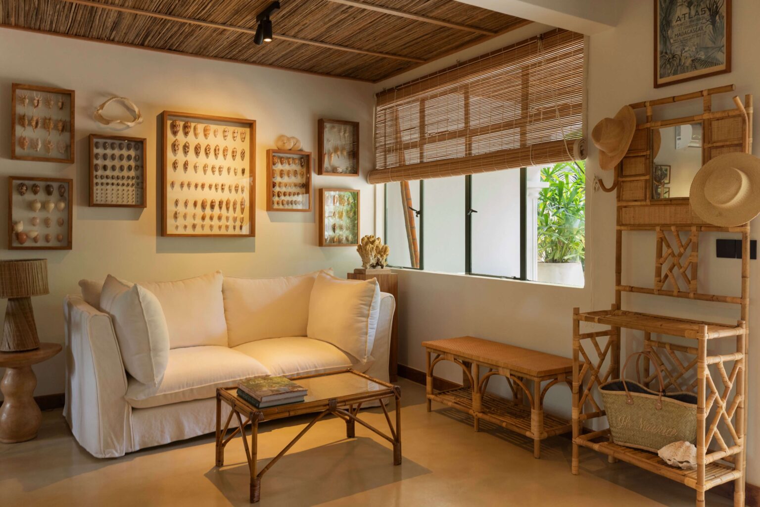 Bespoke rattan pieces handcrafted in Mauritius for Maison Tropical.